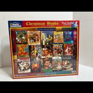 White Mountain Christmas Books 1000 piece Puzzle! NEW